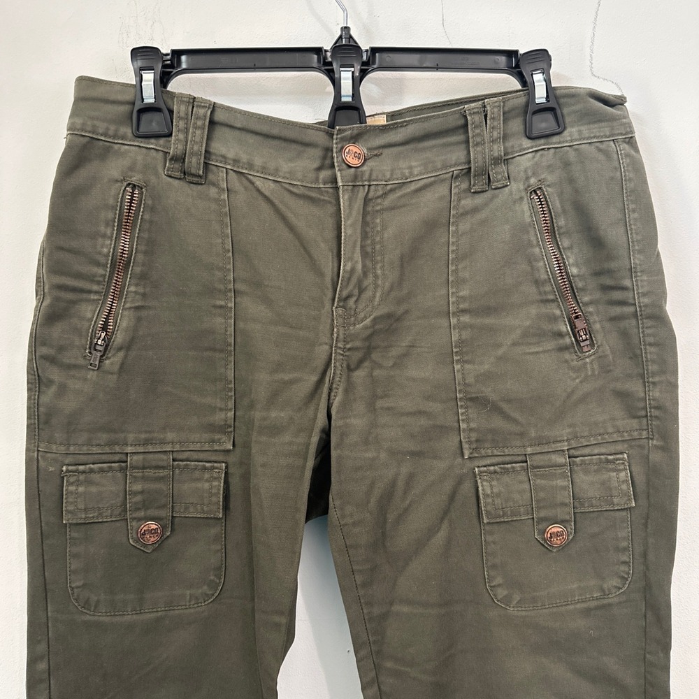 J&Co Vintage 90s Military Cargo Pants Olive Green Cotton Utility Trousers 29